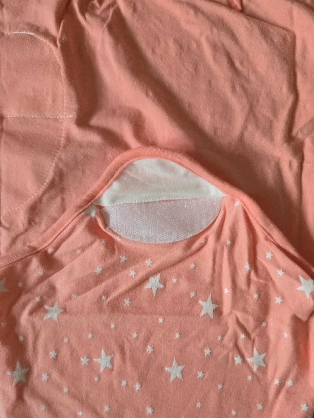​NWT Star Print Adjustable Swaddle Blanket Wrap Pink Infant Sleep Sack 0-6M